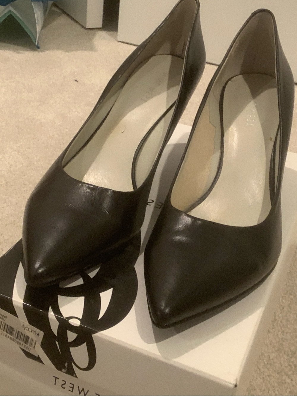 Classic Nine West Black Heel with orginial Box aWomen's Pointed Toe Pumps -